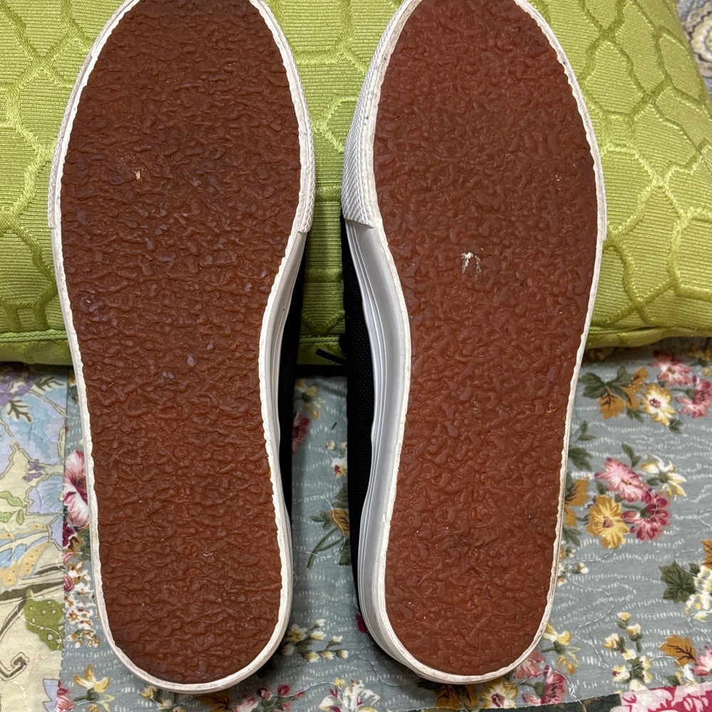 NWT Superga Black Canvas Platform Sneakers with White Sole - Picture 10 of 11